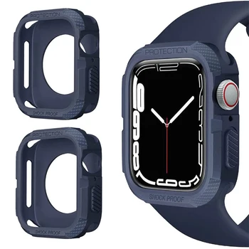 Nárazuvzdorný Kryt Pro Apple Watch Case 7 6 SE 5 4 3 2 1 44 mm 40 mm 42 mm 38 mm Měkké TPU Chránič Nárazníku pro apple watch 8 45mm 41mm