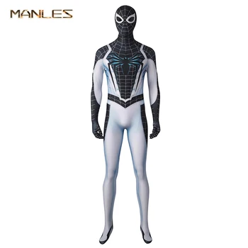 Hra Marvel Spider-Man Cosplay Kostým Spiderman PS5 Negativní Oblek pro Dospělé Halloween Kostým Kombinézu
