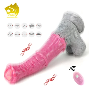 YOCY 10 Režimů Fantasy Horse Dildo Vibrátor Stimulátor Anální Butt Plug Silikonové Sex Produktu Pro Asult 18 Masturbátor Vibrátory