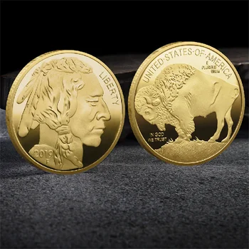 2019-2021 Americký Bizon Zlaté Mince, Stříbrné Mince, Pamětní Mince Kolekce Řemesla Domácí Dekoraci US Mince