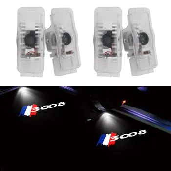 2ks Auto Led Dveře Vítejte Světla Výkon Logo Projektor pro Peugeot 3008 4008 5008 Ghost Stín Světlo Auto Příslušenství