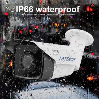 MTStar 4K(8MP) IP Bullet Kamera IR 100m Venkovní Vodotěsné P2P Onvif Bezpečnostní Kamera PoE 3