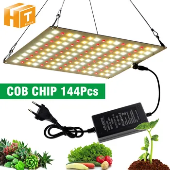 COB Full Spectrum LED Grow Světla Pro Sazenice Růst Světlo Nový Upgrade 144Pcs Na emise Skleníkových Růst Rostlin Osvětlení