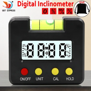 Mini Digitální Displej Úhloměr Inclinometer Měřič Úrovně 0,1 ° Rozlišení a Stupeň Rozsah
