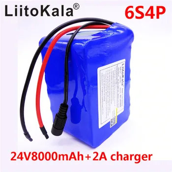 LiitoKala 24v 8Ah 6S4P Lithiová Baterie 25,2 V 8000MAh li-ion Vozík Baterie DC pro 250w Elektrické Kolo Motoru