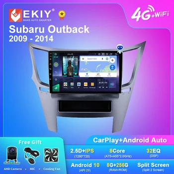 EKIY Q7 Android 10 Auto Rádio Pro Subaru Impreza Outback Legacy 2009-2014 Multimediální Přehrávač, GPS Navigace 2 Din DVD Carplay