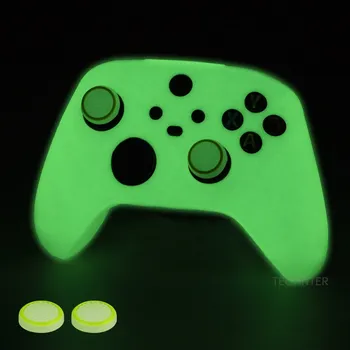 Pro Xbox Série X/S Gamepad Měkké Silikonové Zelené Zářící Kryt pro XSX Controle Záře Ochranné Pouzdro pro Xbox One Series Joystick