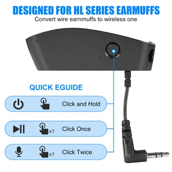 Velká propagace HL Bluetooth Adaptér Design pro Howard Leight chrániče sluchu Převést drát chránič ucha k bezdrátové vysokou kvalitu 3
