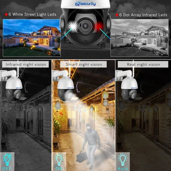 Sony 30X Optický Zoom, Wifi, PTZ Kamera Venkovní 5.0 MP H. 265 Wireless Dual Light Speed Dome Surveillance CCTV Bezpečnostní IP Kamera 2