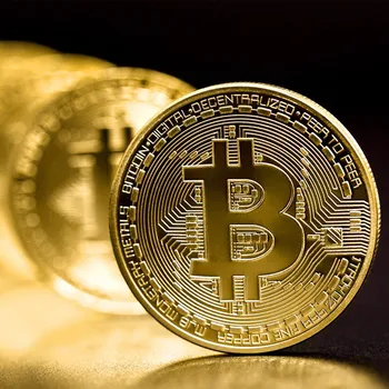 Kreativní Suvenýr Pozlacené Bitcoin Mince Sběratelské Skvělý Dárek Bit Mince Sbírka Umění Zlatou Pamětní Minci