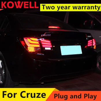 Car Styling pro Chevrolet Cruze 2009-2015 zadní Světla 5-Series Design Cruze LED zadní Světla, Zadní Svítilna DRL+Brzdy+Park+Signál 1