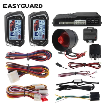 EASYGUARD 2 Způsob Auto Alarm Systém, velký LCD Pager Displej auto Start stop Turbo Timer Mode shock/vibrační alarm univerzální DC12V