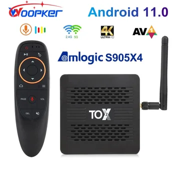 Woopker TOX3 Smart TV Box Android 11.0 4GB 32GB Amlogic S905X4 4K Media Player Wifi 1000M Podpora Dolby Atmos Audio Set Top Box