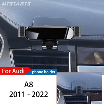 Auto Telefon Držák Pro Audi A8 4H 4N 2011-2022 GPS Speciální Gravitace Navigaci Mobilní telefon Držák 360 Stupňů otočný Stojan Příslušenství