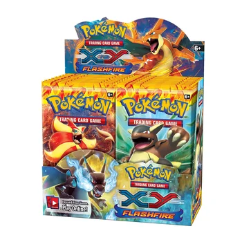 2022 Nové Carte Pokémon TCG: XY-Flashfire Booster Display Box (36 Balíčků), Karty Pokemon Pikachu Hry, Děti, Hračka, Karta, Pokles Lodní dopravy