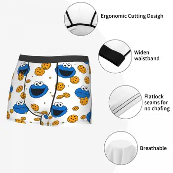 Muži Cookie Monster Vtipné Spodní Prádlo Boxerky Kalhotky Homme Měkké Slipy 4