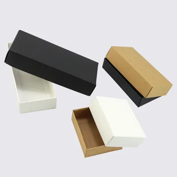 Kraft / Bílá /Černá Papírové Krabice Skládací Zásuvka Cukroví, Ponožky, spodní Prádlo Box Dárkové Balení nákupní taška Podpora Vlastní Logo 0