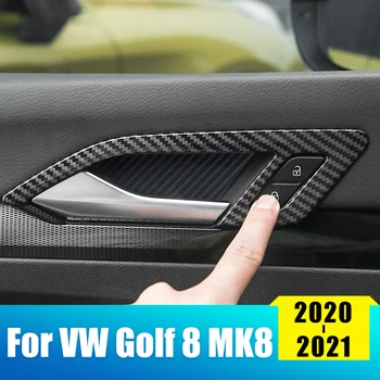 Z nerezové Oceli Auto Vnitřní kliky Dveří Rám Dveří Mísy Kryt Střihu Nálepka Pro Volkswagen VW Golf 8 MK8 2020 2021 2022 Příslušenství
