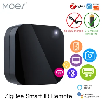 MOES Tuya ZigBee Smart IR Dálkové Ovládání Univerzální Infračervený Dálkový Ovladač pro Smart Home pracuje s Alexa Google Domov