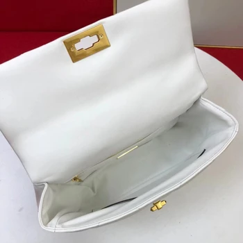 Nové Luxusní Značkové Kabelky Rhombus Příhradové Zlatý Řetěz Nýt Bag Módní Hostina Rameno Crossbody Tašky Kvalitní Ženy Bag 4