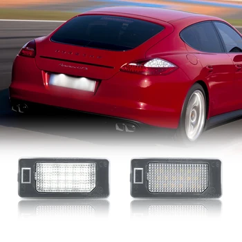 2KS LED Licence spz, Světla, Lampy pro Porsche Panamera 970 4D 2010 2011 2012 2013 2014 2015 2016 Zadní LightOEM#:8TO943021