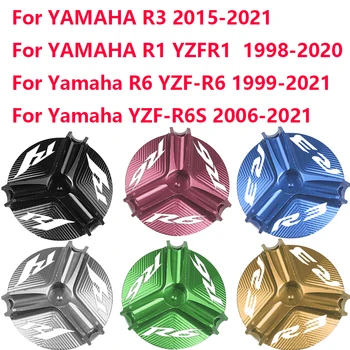 Pro YAMAHA YZF R1 R3 R6 YZFR1 1998-2020 YZFR3 2015-2021 YZFR6 YZFR6S 2006-2021 Motocykl CNC Oleje v Motoru Víčko Plnicího hrdla palivové nádrže Kryt konektoru