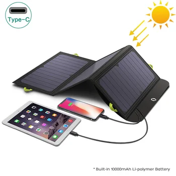 Solární Power Bank Solární Mobil Externí Nabíječka pro Telefon, Tablet Svítilna Zvuk Box, Sluchátka atd. na Venku.