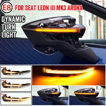 Pro Seat Leon III MK3 5F ST Cupra FR MK5 Ibiza V KJ1 Arona KJ7 LED Dynamický směrová Zrcadla Sekvenční Kontrolka