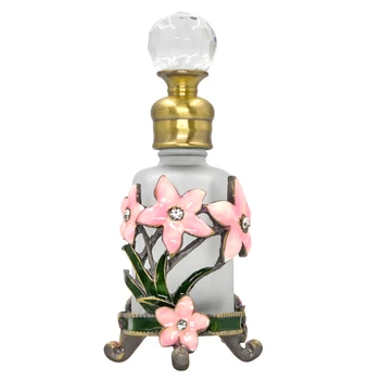 Staré Arabské Prázdné Parfémy Láhev 15ml Vintage Plnitelné Crystal Starožitné Kovové luxusní Esenciální Olej Láhve Ženy Strana Dárek