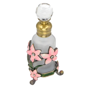 Staré Arabské Prázdné Parfémy Láhev 15ml Vintage Plnitelné Crystal Starožitné Kovové luxusní Esenciální Olej Láhve Ženy Strana Dárek 3
