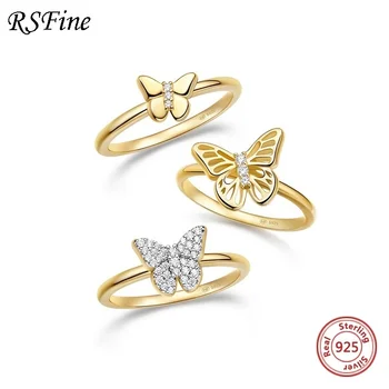 motýl prsten, 925 sterling silver vykládané crystal diamond elegantní Ujít módní Jemné šperky velkoobchod slavné značky pro ženy
