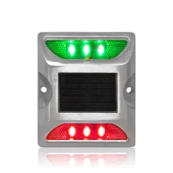 Zelená červená LED dual straně náměstí dopravní značka solární LED solární silnice stud 0