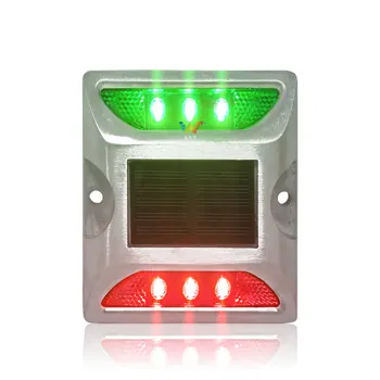 Zelená červená LED dual straně náměstí dopravní značka solární LED solární silnice stud 4
