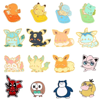 Pokémon Pikachu Herní Konzole Smalt Kolíky, Odznaky, Brože Japonské Anime Squirtle Vtipný Punk Denim Bunda Klopový Odznak Pin Přáteli