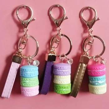 Macarone styl klíčenka candy barva kožené lano přívěšek na klíče móda bag přívěsek malý dárek příslušenství, velkoobchod