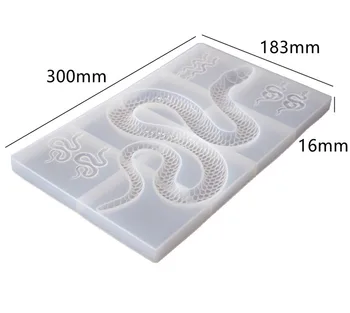 Velký Had Zrcadlo Silikonové Formy DIY Crystal Epoxidové Pryskyřice pro Formy 1