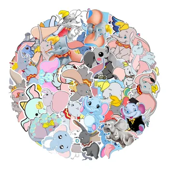 50 Ks/set Disney dumbo Samolepky Kreslené Anime Velké ucho slona Multifunkční Držet Notebook Graffiti Nálepka Vodotěsné