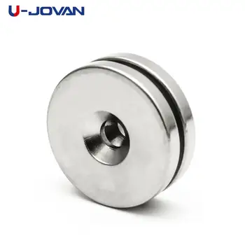 U-JOVAN 2ks 35x5mm Díra 6mm N35 Kolo se Zápustnou Silný Neodymový Magnet Vzácných Zemin Prsten Magnety, 35*5-6mm