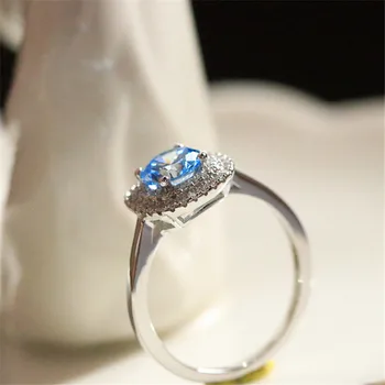CC Prsteny Pro Ženy Modré Zirkony Shinestone Svatební Zásnubní Prsten Jemné Šperky Party Drop Shipping CC1670 1