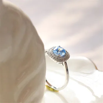 CC Prsteny Pro Ženy Modré Zirkony Shinestone Svatební Zásnubní Prsten Jemné Šperky Party Drop Shipping CC1670 3