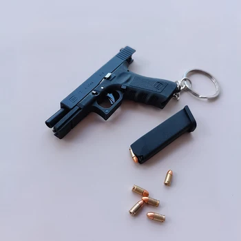 Mini Kovové Desert Eagle, Glock G17 Klíčenka Pistole Tvar Klíčenka Desert Eagle Přenosná Zbraň Model Shell Vyhození Montáž Zdarma 1