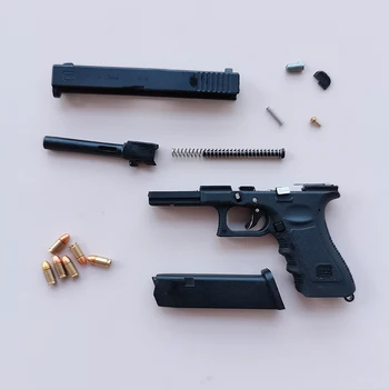 Mini Kovové Desert Eagle, Glock G17 Klíčenka Pistole Tvar Klíčenka Desert Eagle Přenosná Zbraň Model Shell Vyhození Montáž Zdarma 3