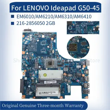 ACLU5/ACLU6 NM-A281 Pro LENOVO Ideapad G50-45 CPU E1 A4 A6 A8 Notebooku základní Deska 216-0856050 2 GB 15