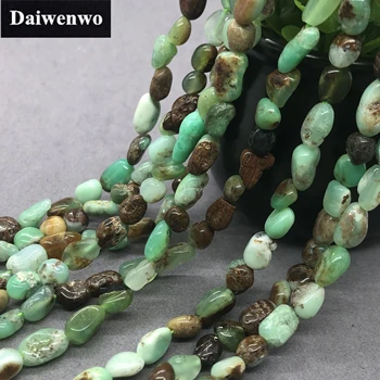 Africa Jade Turquoise Chrysopras Korálky Přírodní Nepravidelný Štěrk DIY Šperky