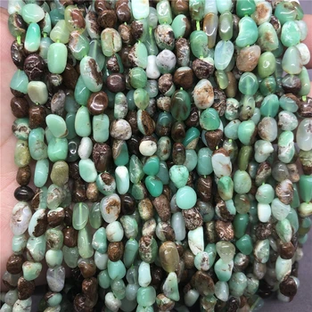 Africa Jade Turquoise Chrysopras Korálky Přírodní Nepravidelný Štěrk DIY Šperky 1