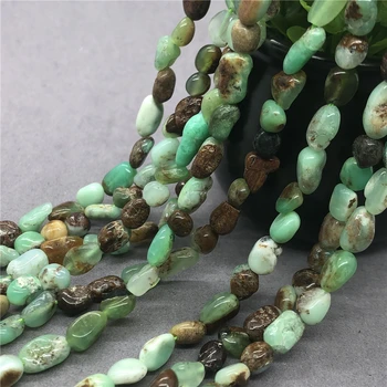 Africa Jade Turquoise Chrysopras Korálky Přírodní Nepravidelný Štěrk DIY Šperky 2