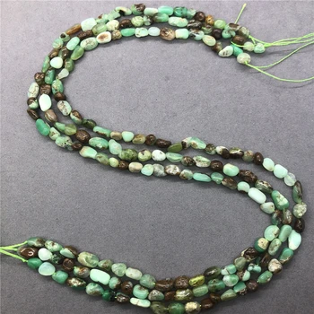 Africa Jade Turquoise Chrysopras Korálky Přírodní Nepravidelný Štěrk DIY Šperky 5
