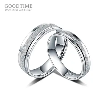 Módní Prsteny Sterling-stříbra-šperky 925 Stříbrný Prsten Snubní prsteny Výročí Páry Prstenů Vyrýt Slova, Pro Den svatého Valentýna