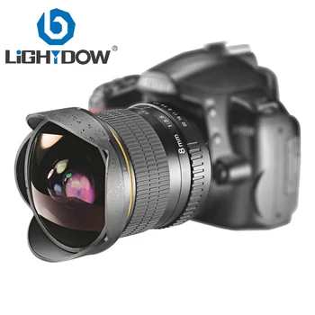 Lightdow 8mm F3.0 Ultra Široký Úhel Fisheye Objektiv pro Nikon DSLR Fotoaparát D3100 D3200 D5200 D5500 D7000 D7200 D7500 D7100 D90