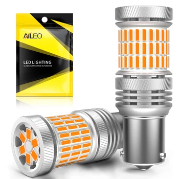 AILEO 2ks BA15S LED Žárovky P21W BAU15S PY21W Světlo Canbus Bez Hyper Flash Chyba Auto směrová Svítilna Brzdová Záložní Světlo